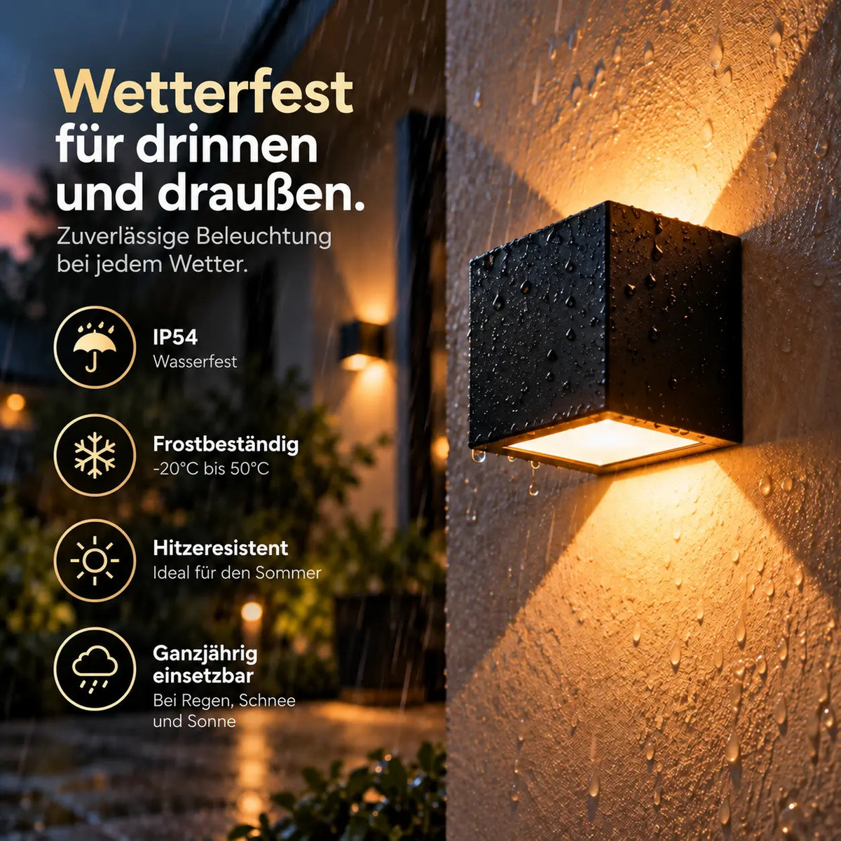 LUMERA Cube – Kabellose LED-Wandleuchte mit Magnetbefestigung & Akku